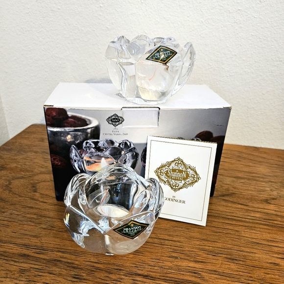 Shannon by Godinger - Bohemian Crystal Votives. - Picture 1 of 6